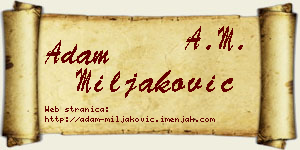 Adam Miljaković vizit kartica